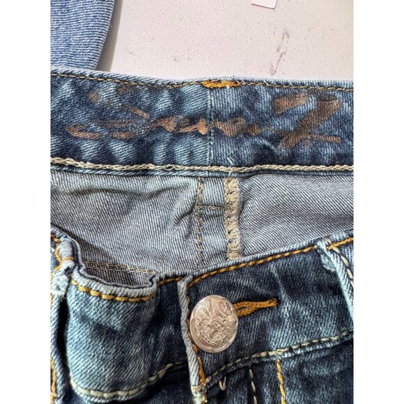 Seven7‎ ultra low rise bootcut jeans size 30 thick stitching grunge y2k fairy - Picture 6 of 6
